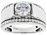 Moissanite Platineve Mens Ring 2.66ctw DEW.