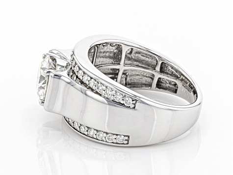 Moissanite Platineve Mens Ring 2.66ctw DEW.