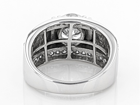 Moissanite Platineve Mens Ring 2.66ctw DEW.