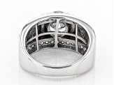 Moissanite Platineve Mens Ring 2.66ctw DEW.