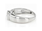 Moissanite platineve mens ring 1.30ct DEW.