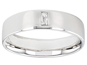 Picture of Moissanite platineve mens band ring .09ct DEW.