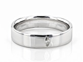 Moissanite platineve mens band ring .07ct DEW.