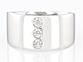 Moissanite platineve mens band ring .30ctw DEW.