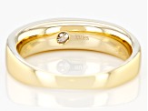 Moissanite 14k yellow gold over sterling silver mens band ring .23ct DEW.