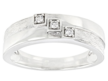 Picture of Moissanite platineve mens ring .09ctw DEW.