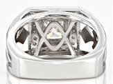 Moissanite Platineve Mens Cross Ring 2.10ctw DEW.