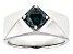 Green Moissanite Platineve Mens Ring 1.20ct DEW.