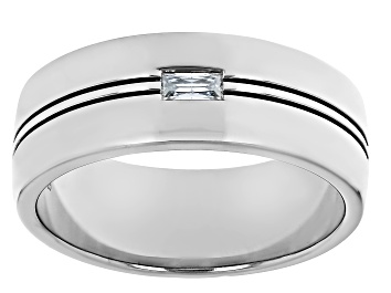 Picture of Moissanite platineve mens ring .09ct DEW.