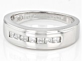 Moissanite platineve mens ring .70ctw DEW.