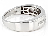 Moissanite platineve mens ring .70ctw DEW.
