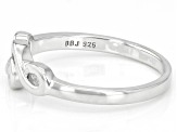 Rhodium Over Sterling Silver Treble Clef Ring