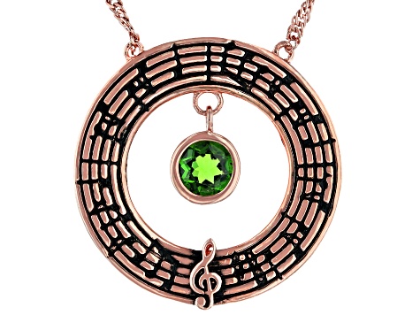 Chrome Diopside 18K Rose Gold Over Silver "The Enchanted Butterfly" Necklace 0.47ct