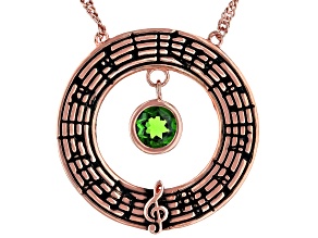 Chrome Diopside 18K Rose Gold Over Silver "The Enchanted Butterfly" Necklace 0.47ct