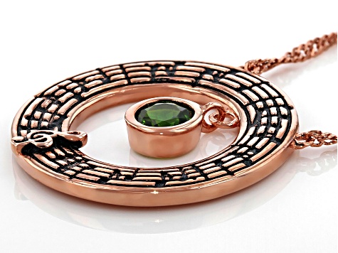 Chrome Diopside 18K Rose Gold Over Silver "The Enchanted Butterfly" Necklace 0.47ct