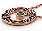 Chrome Diopside 18K Rose Gold Over Silver "The Enchanted Butterfly" Necklace 0.47ct