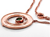 Chrome Diopside 18K Rose Gold Over Silver "The Enchanted Butterfly" Necklace 0.47ct