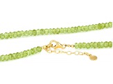 Peridot Bead 18K Yellow Gold Over Sterling Silver Necklace