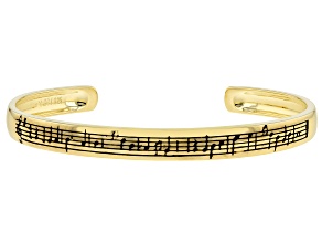 18k Yellow Gold Over Sterling Silver "Danny Boy" Music Sheet Unisex Bracelet