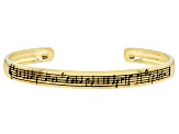 18k Yellow Gold Over Sterling Silver "Danny Boy" Music Sheet Unisex Bracelet