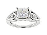 Moissanite Platineve Ring 1.76ctw DEW.