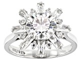 Moissanite Platineve Ring 2.88ctw DEW.