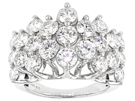 Moissanite Platineve Ring 3.48ctw Dew