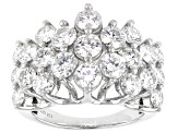 Moissanite Platineve Ring 3.48ctw Dew