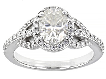 Picture of Moissanite platineve ring 1.96ctw DEW.