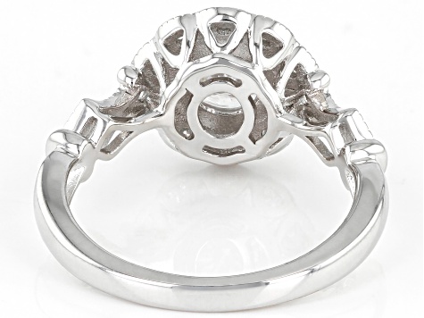 Moissanite Platineve Engagement Ring 1.16ctw DEW.