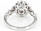 Moissanite Platineve Engagement Ring 1.16ctw DEW.