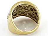 Moissanite 14k Yellow Gold Over Silver Ring 1.59ctw DEW.