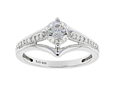 Moissanite Platineve Ring .96ctw DEW