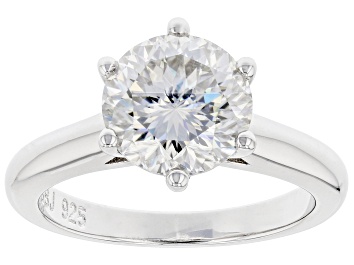Picture of Moissanite Inferno cut Platineve ring 3.08ct DEW.