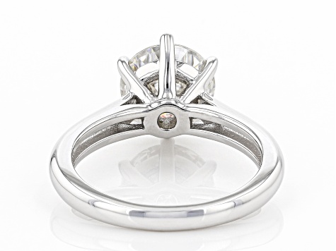 Moissanite Inferno cut Platineve ring 3.08ct DEW.