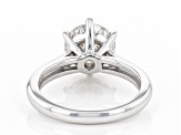 Moissanite Inferno cut Platineve ring 3.08ct DEW.