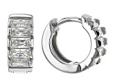 Moissanite Platineve Hoop Earrings .90ctw DEW.