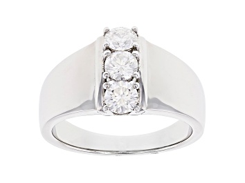 Picture of Moissanite Platineve(R) 3-Stone Ring .69ctw DEW