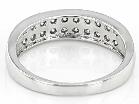 Moissanite Platineve Band Ring .60ctw DEW