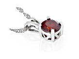 Red moissanite platineve solitaire pendant .80ct DEW.