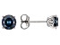 Blue moissanite platineve stud earrings 1.60ctw DEW.