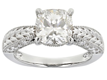 Picture of Moissanite platineve engagement ring 3.04ctw DEW