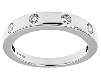 Picture of Moissanite platineve band ring .24ctw DEW