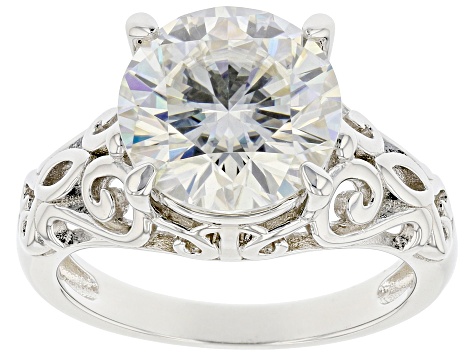 Moissanite platineve solitaire ring 4.20ct