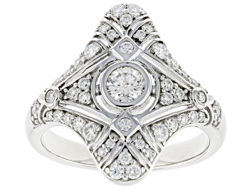 Picture of Moissanite platineve vintage style ring .95ctw DEW