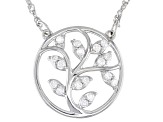 Moissanite platineve tree necklace .17ctw DEW