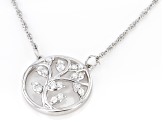 Moissanite platineve tree necklace .17ctw DEW