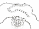 Moissanite platineve tree necklace .17ctw DEW