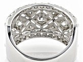 Moissanite platineve wide band ring 1.56ctw DEW