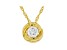 Moissanite 14k yellow gold over sterling silver love knot pendant .60ct DEW
